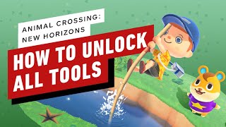 Animal Crossing New Horizons  How To Unlock All Tools Ladder and Vaulting Pole [upl. by Rakso]