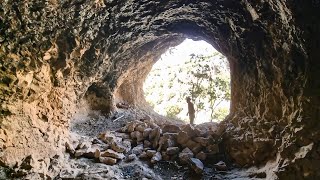 Build an amazing shelter in an ancient cavecamping survival bushcraft [upl. by Eustace]