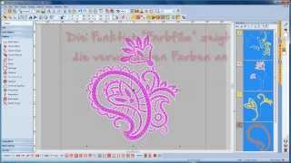 BERNINA Sticksoftware 7 Erste Schritte bestehende Stickmotive bearbeiten [upl. by Yahska]