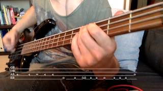 Guns N Roses  Dead Horse bass cover  TABS [upl. by Annaiek]