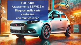 Fiat Punto Evo Reset SERVICE con multiecuscan e diagnosi centraline [upl. by Piderit454]