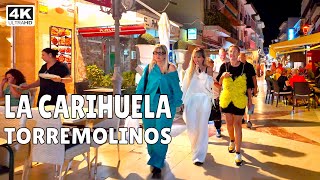 La Carihuela Torremolinos Summer Night Malaga Spain Relaxing Walking Tour 4K 60FPS Latest Update [upl. by Legim]