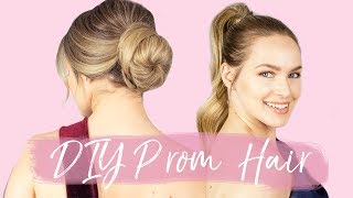 3 DIY Prom Hairstyles for Long Hair  KayleyMelissa [upl. by Jc84]