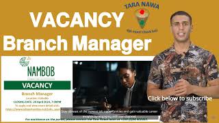 🕴️Vacancy Nambob Branch Manager Closing Date 24 April 2024 [upl. by Ahsimak]