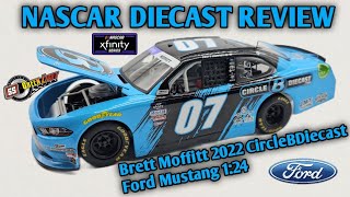 NASCAR Diecast Review ep706 Brett Moffitt 2022 CircleBDiecast Ford Mustang 124 [upl. by Joye204]