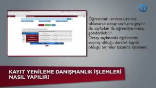 Örgün Öğrenci Kayıt Yenileme Danışmanlık İşlemleri Nasıl Yapılır [upl. by Yeca329]