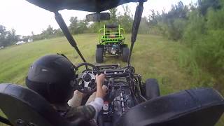 Trailmaster XRS 150 Ride Along Rear end POV [upl. by Akinna]