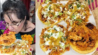 TOSTADAS DE TINGA DE POLLO [upl. by Juley]