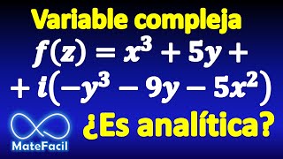 Ecuaciones de Cauchy Riemann ¿Es una función analítica [upl. by Biondo]