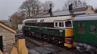 swanage railway polar Express train hauled by class 33 lt jenny Lewis RN and tailed by eddystone [upl. by Howzell440]