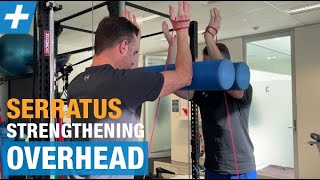 Serratus Anterior Strengthening in an Overhead Shoulder Press Movement  Tim Keeley  Physio REHAB [upl. by Maclaine935]