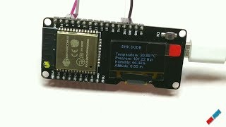 Wemos® ESP32 OLED WiFi Module  Bosch BME 280 Sensor  Tiny Weather Station [upl. by Aicemed423]