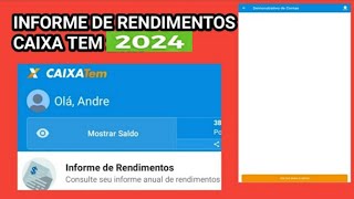 Como baixar informe de rendimentos caixa tem 2024  problema resolvido [upl. by Monte]