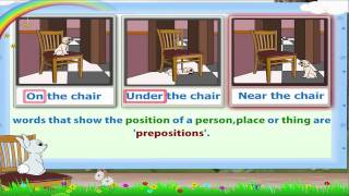 Learn Grade 1  English Grammar  Prepositions Part 01 [upl. by Arrotal]