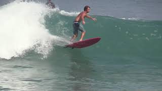 SURFING Sandy Beach Lefts Rincon Puerto Rico February 2020 [upl. by Martreb]