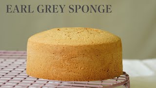 Eng SUB 얼그레이 제누와즈 만들기 Earl Grey Sponge Cake [upl. by Elleimac]