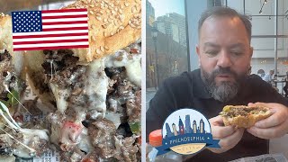 BRITS Try the BEST CHEESESTEAK in PHILADELPHIA [upl. by Annayoj]