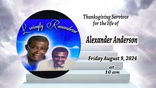 Thanksgiving Service for the life of Alexander Anderson [upl. by Geddes]