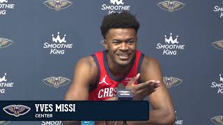 Yves Missi on NBA debut Dejounte Murray  PelicansBulls Postgame 102324  New Orleans Pelicans [upl. by Jelks]