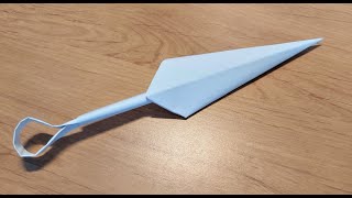 comment faire un kunai en papier origami ninja [upl. by Atauqal]