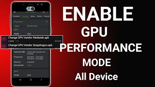 Enable GPU Snapdragon to Mediatek Performance Mode  Max FPS Fix Lag  No Root [upl. by Esoranna934]