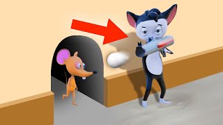 CAT amp MOUSE HIDE AND SEEK GAME Ratty Catty [upl. by Yelbmik]