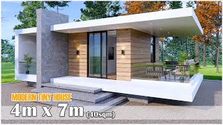 Tiny House Design  Modern House 4m x 7m  Simple Life [upl. by Subak]