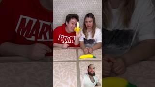 Real Vs Fake Banana 🍌🍞🍞🍌 banana challenge funny shorts [upl. by Wasserman878]