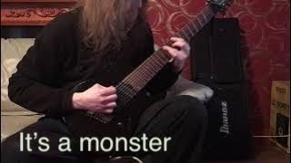 Trying an 8 string guitar  Meshuggah Style Riffing  Ibanez RGMS8 [upl. by Aguie]