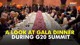 G20 Summit Glimpse of gala dinner at Bharat Mandapam [upl. by Aleemaj]