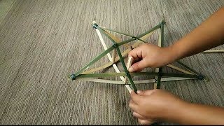 DIY 1 Christmas lantern  how to make parol or star lantern in easy steps [upl. by Grearson]