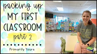 Classroom Cleanup Part 2  FirstYear Teacher Vlog [upl. by Anirdua]