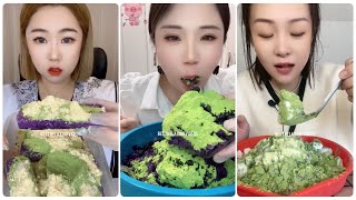 Best matcha green tea powder amp Eating matcha powdered ice amp matcha benefits amp Matcha ice mukbang 126 [upl. by Becket568]