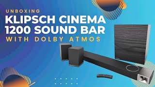 Unboxing Klipsch Cinema 1200 Sound Bar Surround System [upl. by Sutelc772]