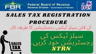 Sales Tax Registration Procedure  How To Register For Sales Tax In Pakistan  STRN  FBR  2022 [upl. by Brogle440]