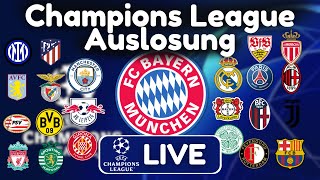 🔴 Champions League Auslosung Ligaphase  Wer spielt gegen den FC Bayern  CL Auslosung 2425 [upl. by Jammie]