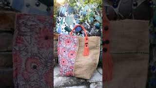 Jute Bag Design Ideas How to Make Reusable Grocery Bag Do It Yourself [upl. by Alikee]