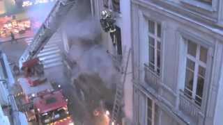 Paris Firemen Rescue Eight Parisians from Fiery Inferno on Rue de la Huchette [upl. by Dnalel663]