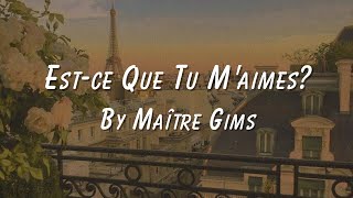 Est ce Que Tu Maimes by Maître Gims lyric video in French and English [upl. by Robina]