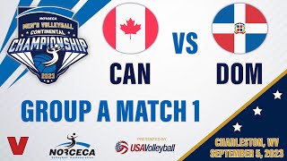 🇨🇦 CANADA vs 🇩🇴 DOMINICAN REPUBLIC  2023 Mens NORCECA Championship Group Play [upl. by Rex543]