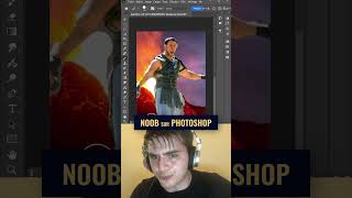 Noob VS Pro sur Photoshop  Changer de fond photoshop memes [upl. by Kadner77]