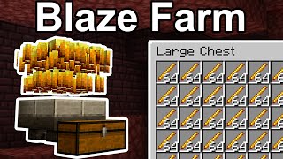 Simple Blaze Spawner Fram  XP  Blaze  Minecraft 121 [upl. by Dreda]