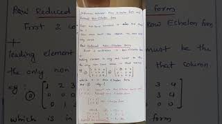 Difference between row echelon method and reduced row echelon method [upl. by Zsa410]