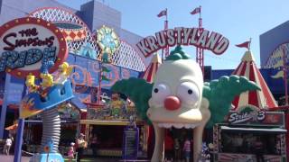 Universal Studios Hollywood The Simpsons Ride July 30 2014 [upl. by Onofredo]