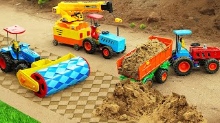 Diy tractor mini Bulldozer to making Garden Construction  diy mini Crane Rescue Plowing  HP Mini [upl. by Ellinger]