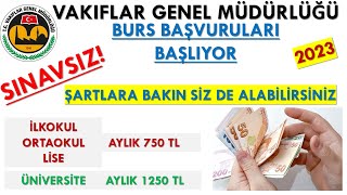 Vakıflar Genel Müdürlüğü Bursları Eğitiminiz İçin Fırsatları Keşfedin  2023 [upl. by Ygiaf]