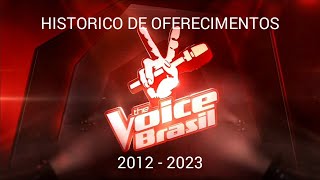 Histórico de Oferecimentos  The Voice Brasil 2012  2023 [upl. by Bouzoun77]