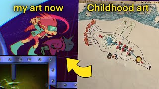 I Draw a Video Game Level Based Off of Childhood Art  Drawfee Fan Art [upl. by Ellevehc]