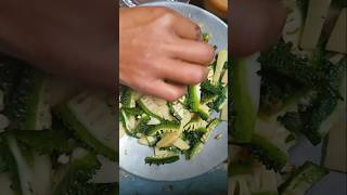 Karela ka sabji ghar parshorts shortsfeed cooking [upl. by Jules864]