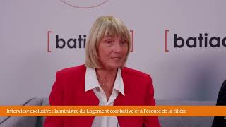 Batiactu Éditions Spéciale  la ministre du Logement combative et à l’écoute de la filière [upl. by Harbed]